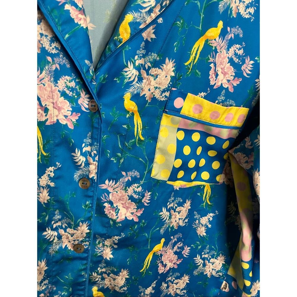 Ugg Satin Floral PJ Set | Blue in XL - Picture 5 of 7